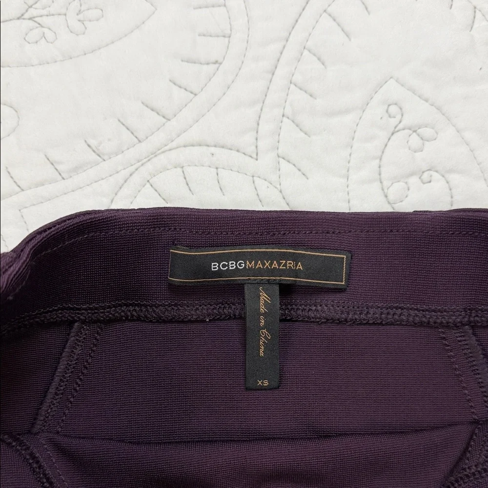 BCBGMaxAzria Purple Bandage Ribbed Pencil Skirt - Women’s XS - Picture 2 of 7